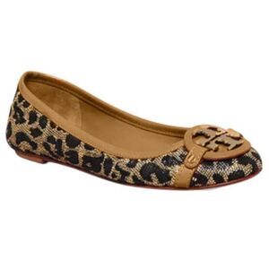 TORY BURCH Aaden Leopard Print Ballet Flats Size 10.5M